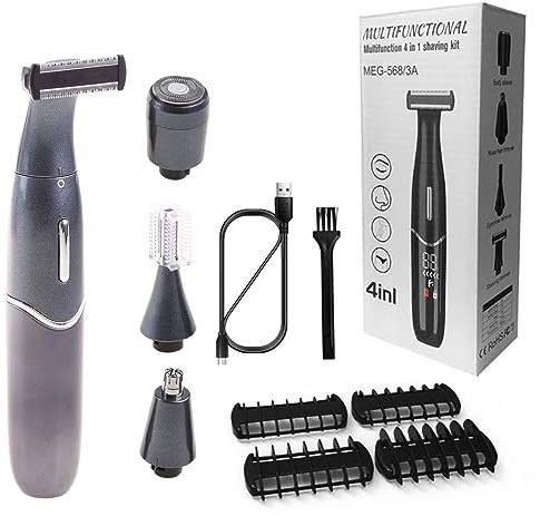 4 in 1 Donne Elettrico Epilatore Sopracciglio Naso Signora Trimmer Depilazione Viso Corpo Femminile Rasoio Depilatore