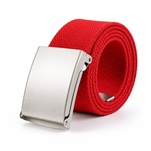 Ham-Hash Cinturón para hombre y mujer sin agujeros – Cinturón de tela de lona ajustable sin niveles – Cinturón de trabajo de negocios para exteriores cabe en cualquier lugar, cinturón de tela unisex