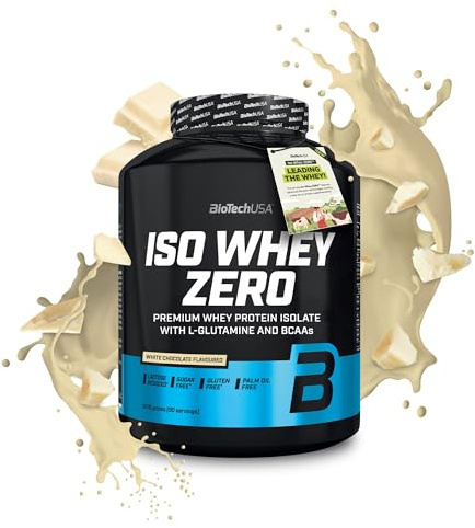 BioTechUSA Iso Whey Zero | Premium Whey Protein Isolate | Grass-Fed | Enzyme-Free | Sugar- and Gluten-Free, 2.27 kg, White Chocolate