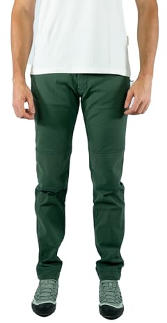 Jeanstrack Roca Pantalón Trekking y Escalada para Hombre, Elástico y Resistente – Pantalón para Senderismo – Pantalón Casual – Comodidad, Estilo para Montaña (L, Hiedra)
