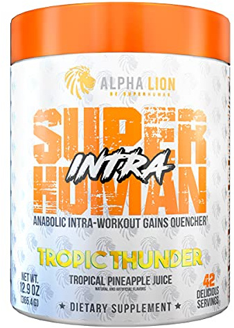 ALPHA LION Superhuman Intra Workout Powder for Men & Women, Amino Acids Drink, Muscle Recovery Supplement, BCAA Powder, Electrolytes & Hydration Mix (42 Servings, Tropical Pineapple Juice Flavor)