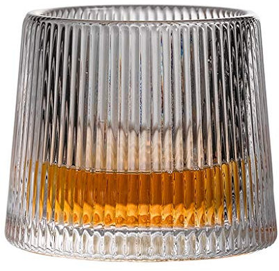 caihuashopping vattenglas två typer av personliga präglade glaskristallwhiskyglas, cocktailglas, lämplig för Scotch Bourbon/drycker/juice dricksglas (storlek: medium)