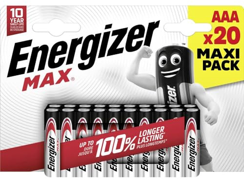 Energizer Max Micro (AAA) Pilas alcalinas manganeso 1,5 V 20 unidades