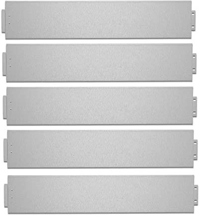 SUBTLETY Bordi per Prato in Metallo Bordatura per Letto Zincato per Falciatura Bordo per Giardino Flessibile da 50m Bordi per Aiuole a Palizzata per Frutteti Prti, Argento (100x18cm, 50 pz.)
