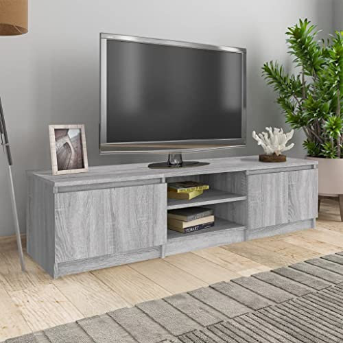 Générique Meuble TV Sonoma Gris 140x40x35,5 cm Bois d'ingénierie,Meubles,Meubles TV,27.09 kg,Gris,815358