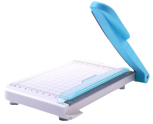 Hebelschneider Papier Schneidegerät Papierschneider Schrottmaschineider Papierschneidemaschine Fotoschneider Hebelschneider Perfekt für Cardstock, Karton, Vinyl, Kunsthandwerk (White, 25.5X13.5X3cm)