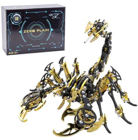 TechnixLabz 3D Scorpion King metallpussel, steampunk mekanisk modell, pussel gör-det-själv pysselset, fantastiska presenter till tonåringar och vuxna (200 st)