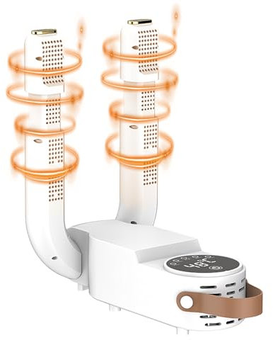 FLITI Electric Shoe Dryer, Boot Warmer, Electric Shoe Dryer Adjustable 90° Bracket, with 0-120mins Timer, UV Function, for Shoes, Gloves, Hats