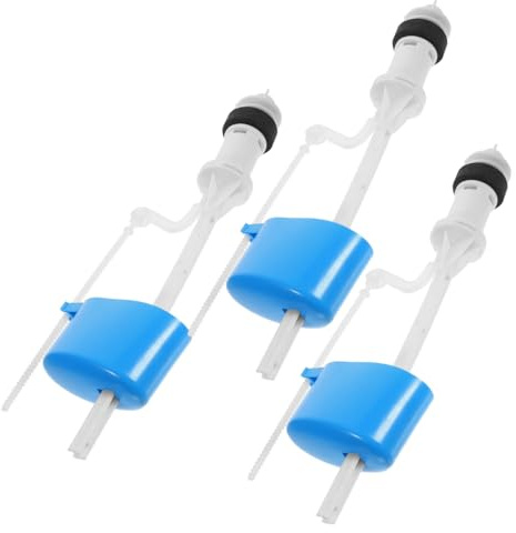 DOITOOL 3pcs Toilet Tank Fill Valve Replacement Drain Valve for Toilet Cistern Flush Button Ball Easy Install Accessories