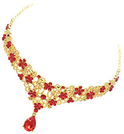 HONITANO 1pièce Couronne De Mariage Vintage Avec Bandeau Frontlet Élégant Pour Bride Accessoire De Voile Rouge