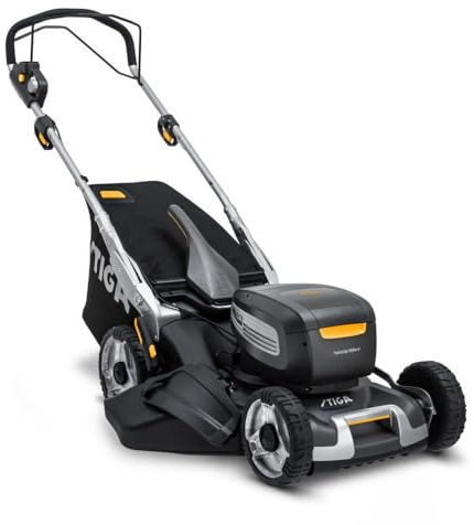 STIGA 950e V Twinclip Tagliaerba A Batteria, 48 cm, 48 V – Motore Brushless 2,2 kW; Lama Twinclip Doppio Strato – Prati Fino A 1.600 m², Kit 2 Batt. 7,5 Ah + Caric.