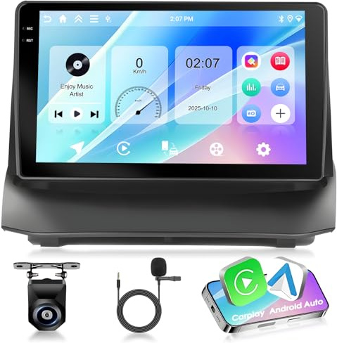 Motorsi Android Auto para Ford Fiesta 2009-2014, 4G+64G 9 Pulgadas 1280P Pantalla Táctil In-Cell Autorradio, Wireless Carplay Android Auto GPS Bluetooth 5.0 WiFi FM/RDS 2USB, Compatible con Dab+ OBD2