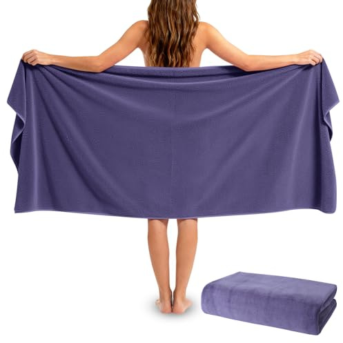 Toalla de Baño Grande 100x200 Cm,Toalla de baño deportiva de microfibra de secado rápido,Toallas De Viaje,Toallas De Playa Suaves, Muy Absorbentes, Adecuadas Para Deportes Al Aire Libre,Viajes,Playa