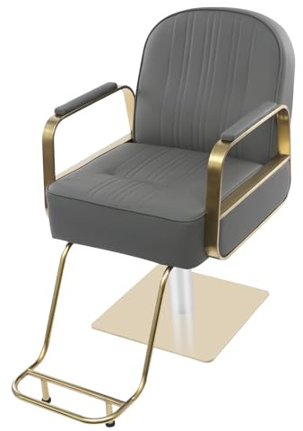 RUETERY Sedia da parrucchiere regolabile in altezza con idraulica, girevole a 360°, portata fino a 150 kg, sedia da salone ergonomica per case, saloni di bellezza, barbiere