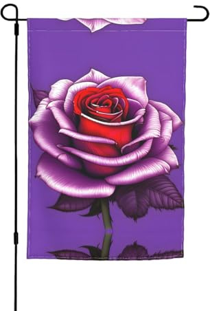 Drapeaux de terrasse imprimés rose fuchsia, 30,5 x 45,7 cm, adaptés pour décoration de balcon, terrasse et pot de fleurs.