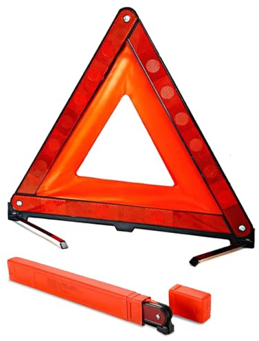 YUVATERA Warndreieck KFZ Faltbar,Notfalldreieck Warndreieck,Pannendreieck,Bis zu 250m Sichtbar,Sicheres Verkehrspannen Dreieck nach EU Norm,für Pannenhilfe Verkehrsunfälle Notparken