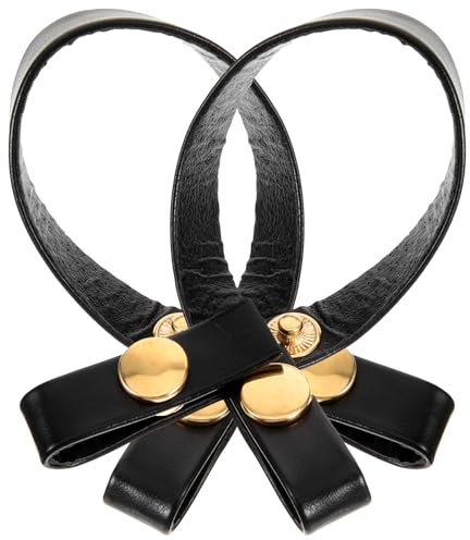 MOKKHNB Cinturini per Tacchi Alti, 1 Paio di Cinghie di Ricambio Bottoni Automatici, Nero Opaco, Regolabili, Accessori per Scarpe da Donna Tacchi, per Ufficio