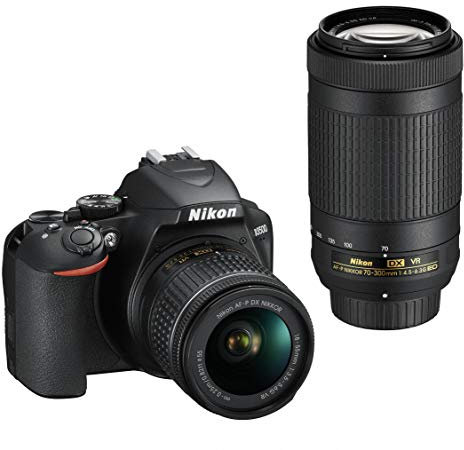 Nikon D3500 24.2MP DX Format DX Appareil Photo Numérique Double Zoom Kit avec Objectifs 18-55mm f/3.5-5.6 et 70-300mm f/4.5-6.3 (Import Japon)