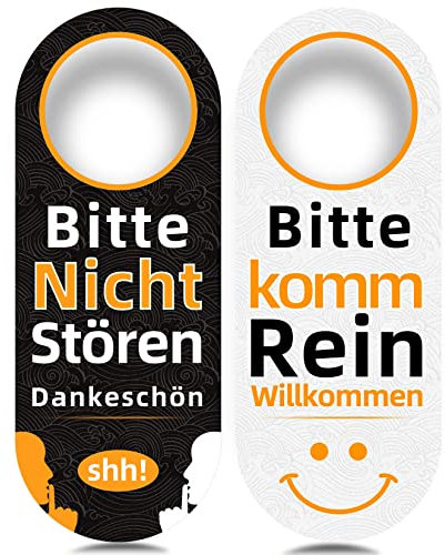 CARGEN - 2 Stück Bitte nicht stören Schild, Türschild, Türhänger signiert, beidseitig bedruckt, für Heim-Krankenhaus-Wohnung.