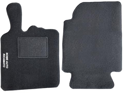 Auto Accessori Lupex - Alfombrillas de Coche compatibles con Smart, de moqueta Negra, Logo Bordado, Alfombras moldeadas desgarro, w450 - w451 - w453 (W450 - Primera Serie)