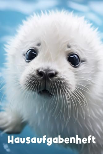 Robbe Hausaufgabenheft: Kleines und einfaches Robben Hausaufgabenheft für Natur Fans