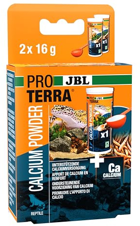 JBL Proterra Calcium Powder 2 x 25 ml mineraler kompletterande foder alla reptiler