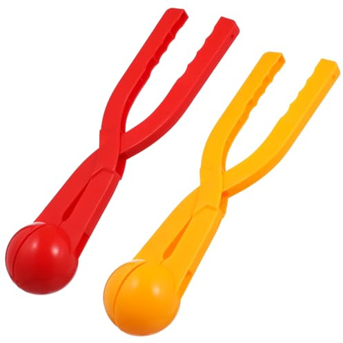 ERINGOGO 2pcs Snow Ball Maker Tool for Boy Girl Non-slip Handle Outdoor Fun for Fights Design Random Colors