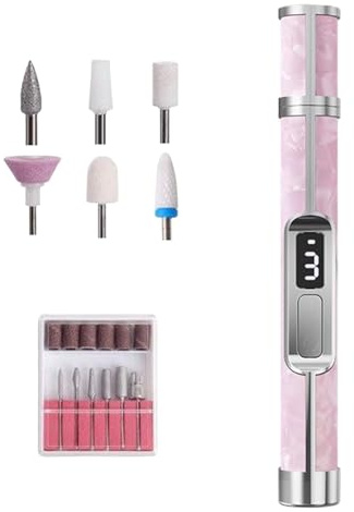 Pulidora de Uñas Eléctrica | Kit de de Manicura 3 Velocidades | Taladro de Uñas Recargable para Gruesas de Pies y Manos Eliminación de Callos | Principiantes y Salones en Casa Hombres y