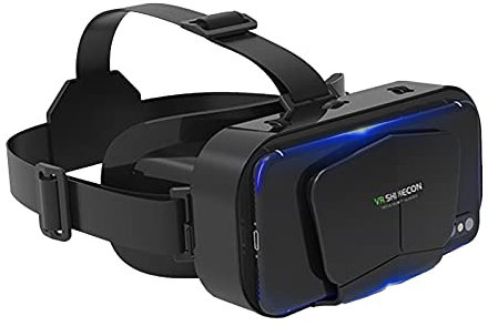 A/A Casque VR Réalité Virtuelle Lunettes Compatibles pour Les Films Jeux VidéoLunettes pour Les Films Cadeau pour Enfants Et Adultes Doux Et Confortable Distance Réglable