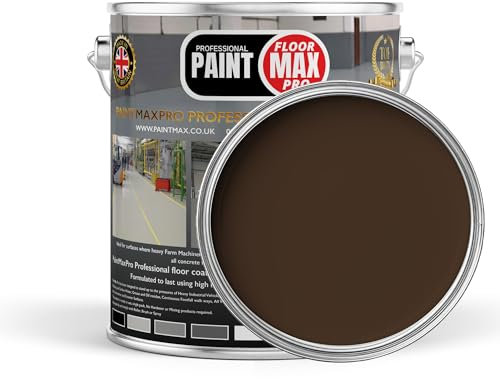 PaintMax Industrial PU350 Polyurethane Concrete Floor Paint Coating (Brown, 20 Litre)