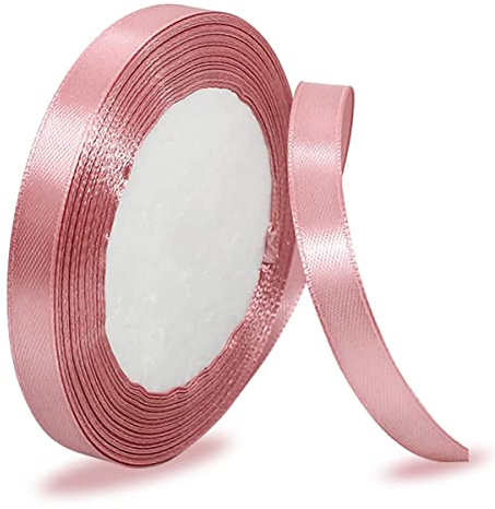 IMSOLDECOR Satinband roséguld 10 mm, 23 m presentband för bröllop | Band för presentförpackning, gör-det-själv-hantverk, buketter, sömnadsprojekt, rosetttillverkning, födelsedagsdekoration