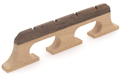 Cheerock 4 Saiten Banjo Brücke, Banjo Brücke Teile und Zubehör Ersatz, Ebenholz Ahorn Banjo Brücke für 4 Saiten Banjo