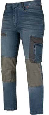 WÜRTH MODYF Arbeitsjeans Janus - professionelle Arbeitshose für Herren - Arbeitsjeans mit YKK Reissverschluss aus recycelten Materialien - in der Größe 56 in Blau