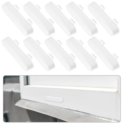 10 pièces couvercles de trous d'évacuation capuchons de couvercle de drainage de fenêtre capuchons d'extrémité de rebord de fenêtre bouchons de drainage de remplacement couvercles de(blanc)