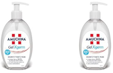 AMUCHINA Gel Mani Disinfettante, Trasparente, 1 pezzo (Confezione da 2)