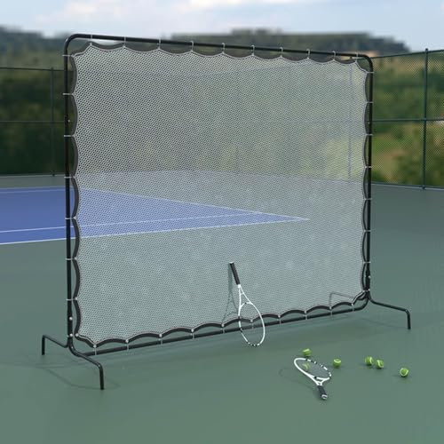 Mur D'entraînement De Rebond De Tennis, Rebondisseur Géant De Tennis 9 Pieds X 7 Pieds, Filet De Rebond Réglable for Cour, Arrière-Cour Et Entraînement Intérieur Et Extérieur