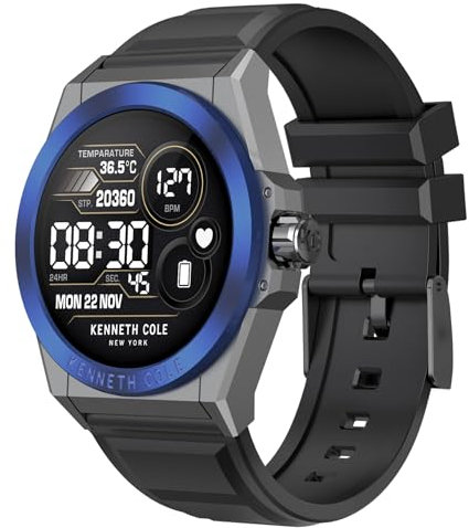 BRIBEJAT Montre Connectée Homme, 1.32 HD Smartwatch Motre Sport avec 24 Modes Sportifs, Podometre Cardiofrequencemetre Sommeil, Etanche IP68, Montres Intelligente Ronde pour Android iOS, Bleu