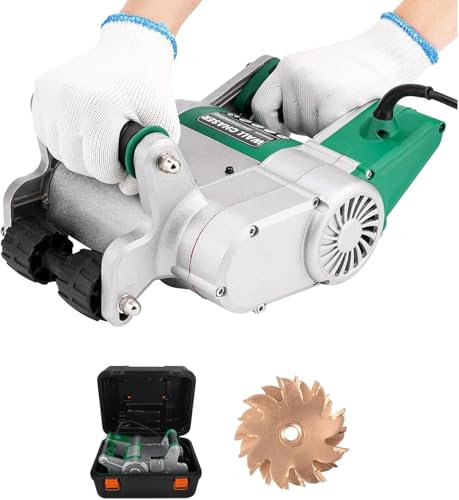 TPTAWF Cazador de Pared eléctrico 1 Vez Máquina cortadora de Ranuras de Pared de moldeo Ancho de Corte 35 mm Profundidad 40 mm Cortador de concreto de rozador de Pared