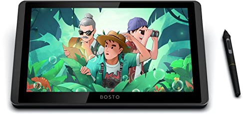 TARSHYRY Bosto 12HD-A H-IPS LCD Gráficos Dibujo Monitor de Tableta de Dibujo 11.6 Pulgadas 1366x768 Pantalla 8192 Función de Inclinación de Nivel de Presión para Usuarios de MacOS Dibujo