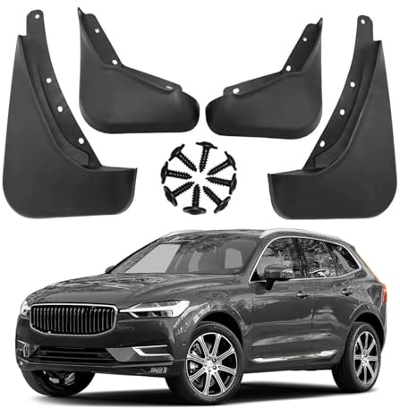 4 Pcs Car Mud Flaps for Volvo XC60 2018-2026, Splashproof Front Rear Car Fenders, Auto Mud Flaps Splash Guards, No Drilling Decorative Mudguard Wheel Baffle Protection Easy Installation