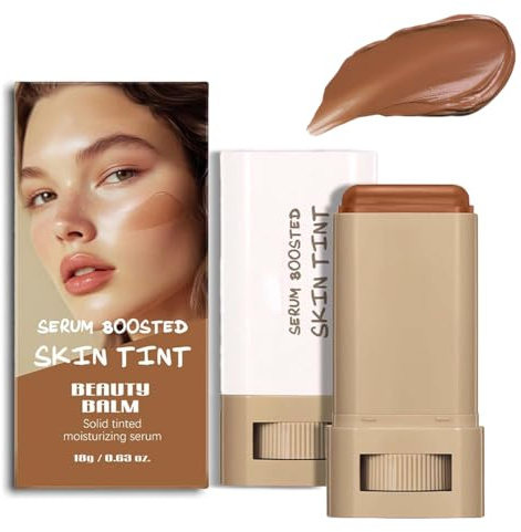 ARHZ 2 piezas de base en barra, tinte para la piel potenciado con sérum: corrector hidratante de cobertura total, brillo y luminosidad naturales las 24 horas del día para una piel