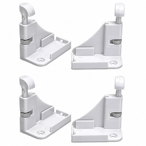 FERPASA® - Retenedores para Mosquitera Enrollable – Enganche con Freno Regulable y Tuerca – Topes de Repuesto para Mosquitera – Compatible con Ventanas y Puertas (Blanco, 2 Juegos)