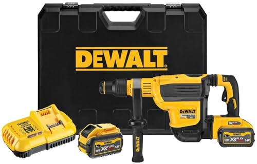DEWALT DCH614X2-QW - Martillo Electroneumático sin escobillas XR FLEXVOLT 54V SDS-Max 6kg 45mm 10,5J,2 baterías y maletín
