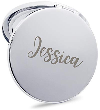 EDSG Personalised Mothers Day Handheld Mirror Laser Engraved Compact Mirror Custom Gift for Woman Girl Bridesmaid Friend Mother Hand Finished in UK (NAME ONLY)