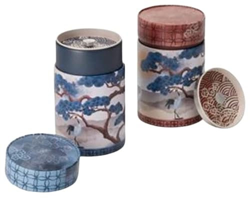 teemando® Dose Crane, 150 g Weißblech, rund, mit Aromaverschluss 2-fach sortiert, H 11,7 cm, Ø 7,5 cm