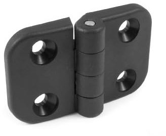 KINETIK MSystem® Hinge 40 x 40 mm (22.5 x 22.5) Non-Removable Black Fibreglass-Reinforced Polyamide Hinge, Modern Style, Surface Mount, 89 lbs Capacity, Pack of 1