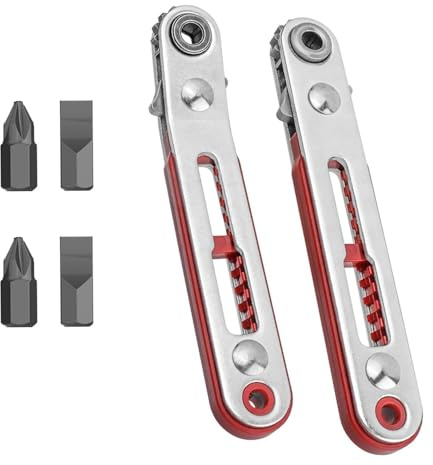 6 Piezas Mini Destornillador de Carraca Reversible, Juego de Destornilladores de Carraca, Minidestornillador de Trinquete, Juego de Mini Llaves de Trinquete, para Herramientas Manuales de Bricolaje