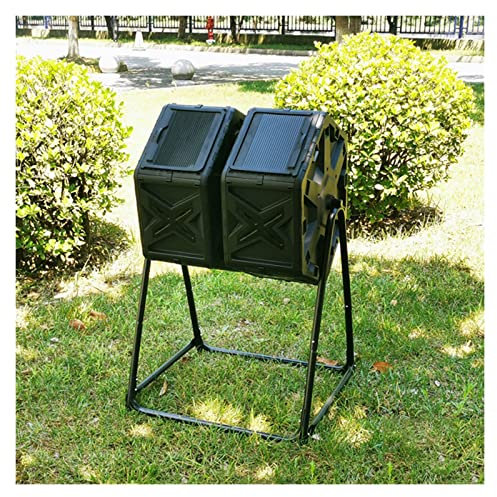 Contenitore per compost da giardino, Bidone for Compostiera Girevole con 2 Ante Bidone for Compostiera, Bicchiere for Compostiera a Doppia Camera for Tutte Le Stagioni Giardinaggio for Esterni Resiste