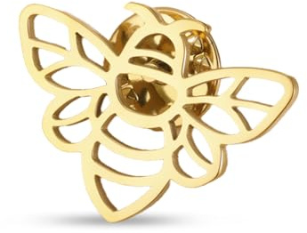 Miel abeille broche en acier inoxydable papillon broche insecte thème épinglettes bijoux (Broche abeille or)