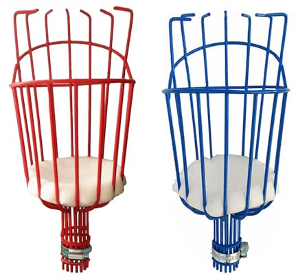 2PCS Fruit Picker, Only Includes Fruit Picker Basket, Fruit Picker For Apples, Avocados, Oranges, Connecting Pole And Basket, Fruit Grabber Easy To Assemble, Tree Picker (RD+BU)